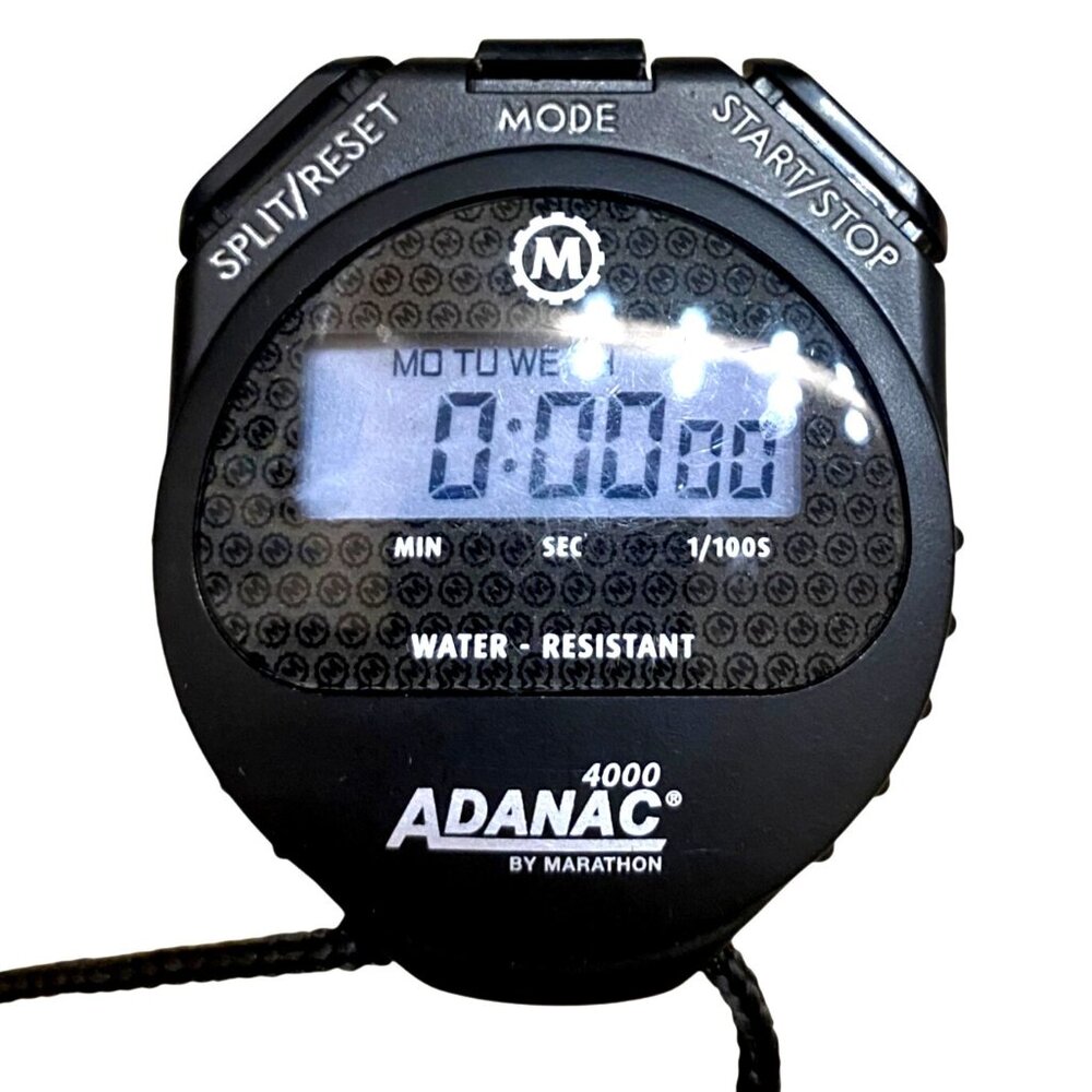 Adanac 4000 Digital Stopwatch By Marathon Water-Resistant With Split/Reset Start